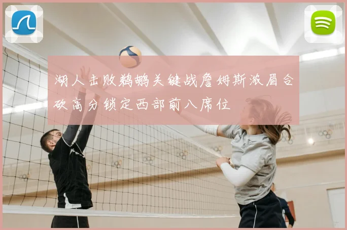湖人击败鹈鹕关键战詹姆斯浓眉合砍高分锁定西部前八席位